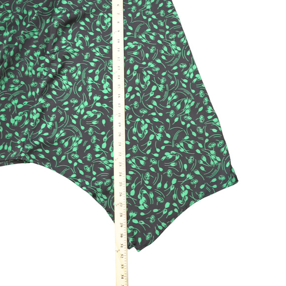 Who What Wear High-Low Skirt Sz 14 Black Green Floral Cottagecore Dark Academia - Picture 7 of 9